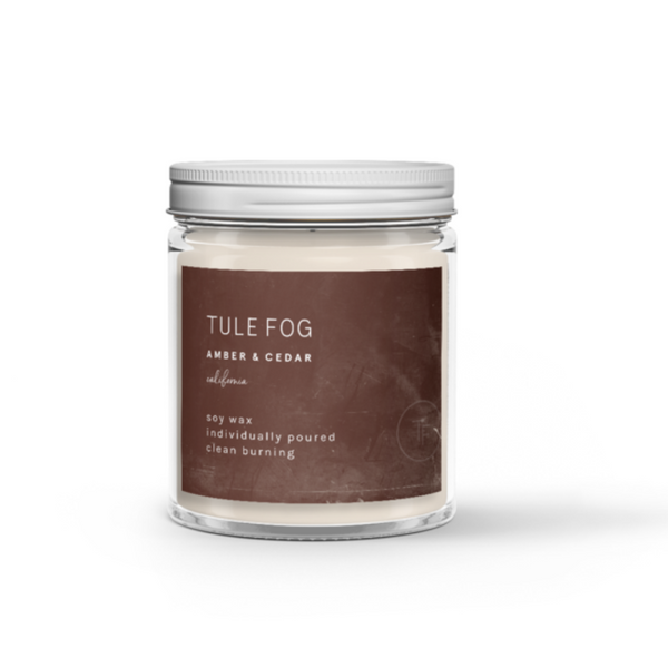 natural, clean burning soy wax candle